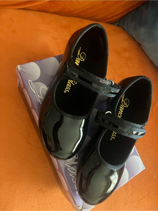 Dance Class Other - Dance Class Black Patent Mary Jane Tap Shoes - Child